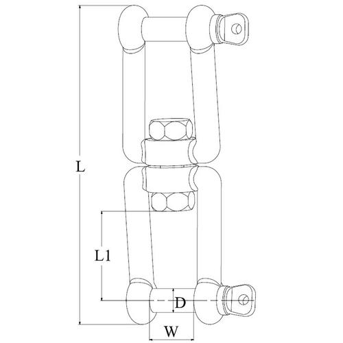 SVIVELSCHACKEL 10MM 2200KG RF